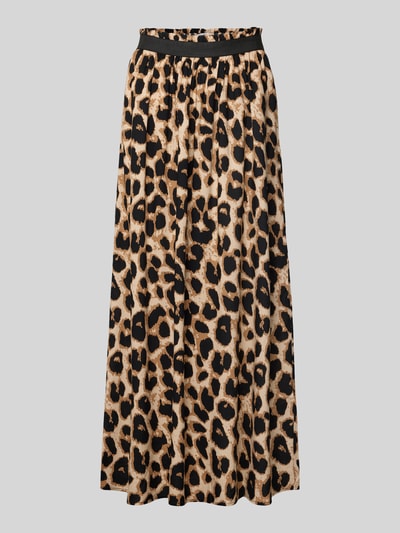 Produktfoto, Ausgestellter Maxi-Rock aus reiner Viskose Modell 'VENEDIG' von Only in Maxi-Länge, Optik:Allover-Animal-Muster, Material: Popeline