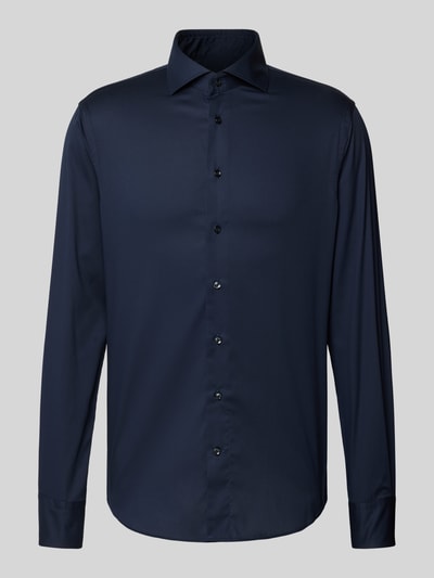 Profuomo Slim fit zakelijk overhemd met haaikraag Bleu - 2