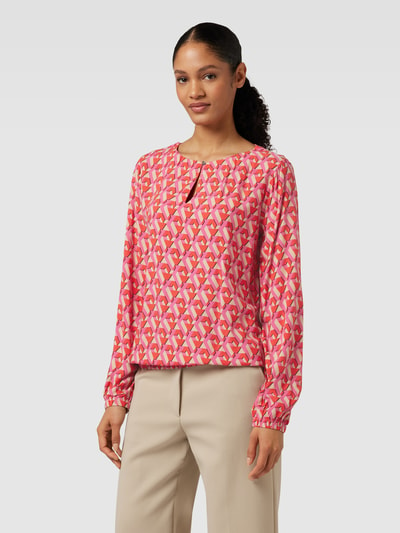 Betty Barclay Blouse van viscose met druppelvormige hals Rood - 4