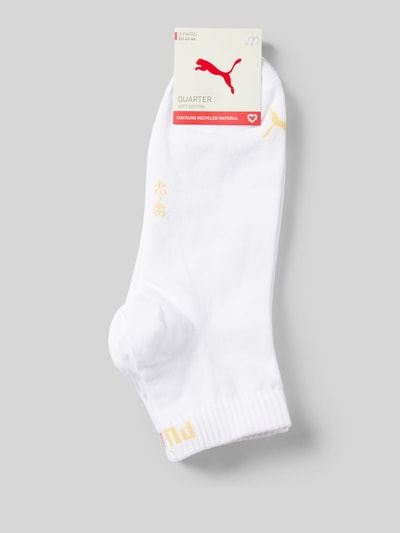 Puma Sneakersocken mit Label-Print im 3er-Pack Weiss 3