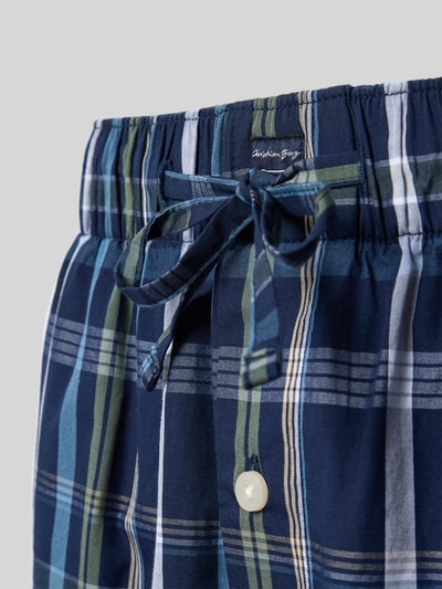 Christian Berg Men Regular Fit Pyjama-Shorts mit Logo-Patch Marine 2