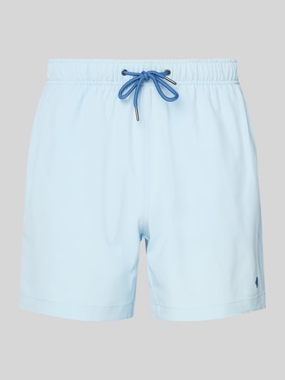 MCNEAL Relaxed Fit Badeshorts mit Logo-Stitching Hellblau 1