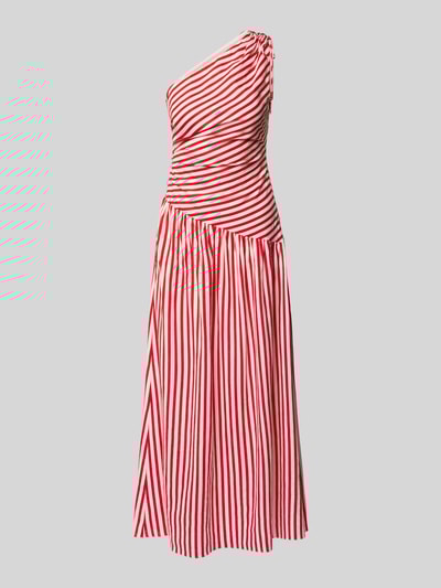 Forever New Abendkleid aus Leinen-Mix mit Raffungen Rot 2