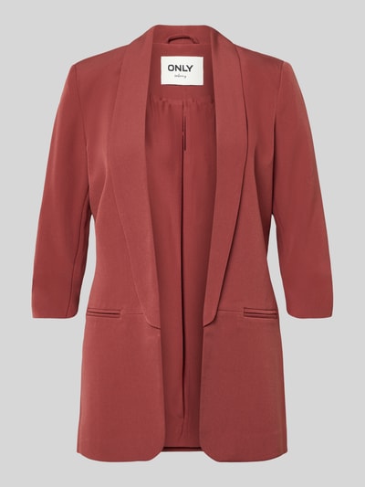 Produktfoto, Regular Fit Longblazer mit 3/4-Ärmeln Modell 'ELLY' von ONLY, Melange-Optik, Schalkragen, angedeutete Paspeltaschen, ohne Verschluss