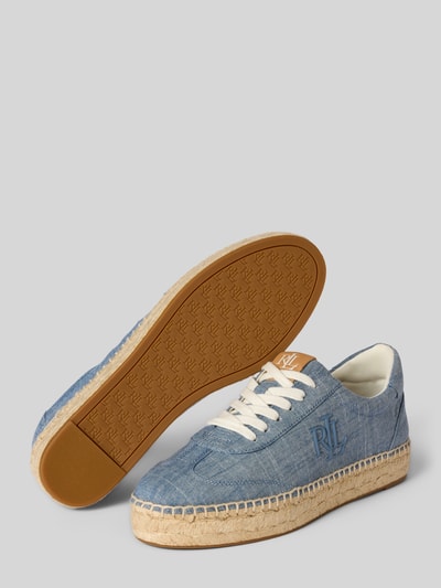 Lauren Ralph Lauren Sneakersy o niskim kroju z espadrylową podeszwą Jeansowy niebieski 4
