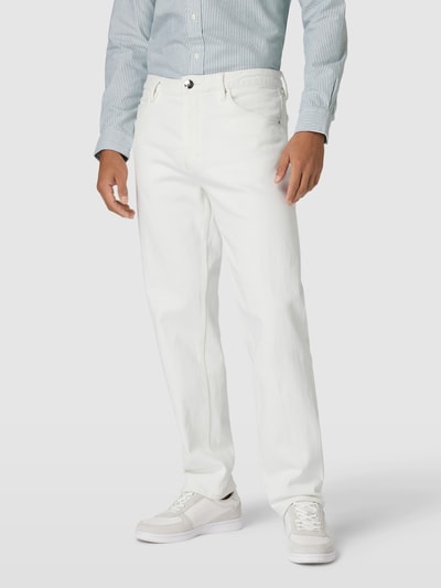 Emporio Armani Jeans mit Logo-Stitching Weiss 4