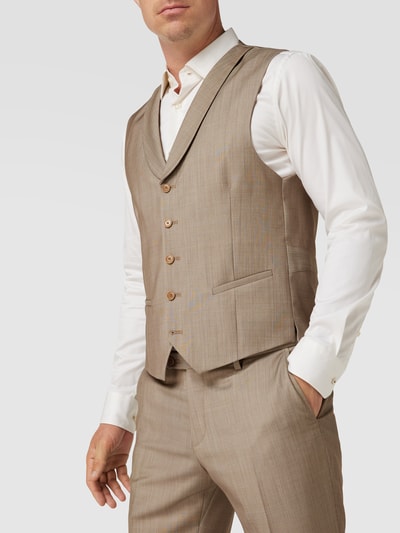 CG - Club of Gents Gilet met sjaalkraag Beige - 3