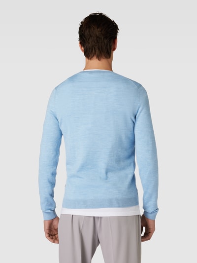 MAERZ Muenchen Pullover met normaal model en eenkleurig design Bleu - 5