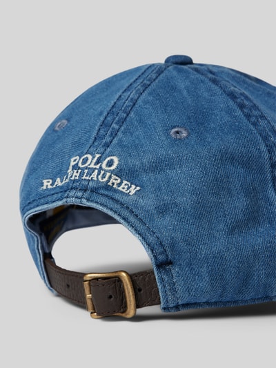 Polo Ralph Lauren Basecap mit Logo-Stitching Jeansblau 3