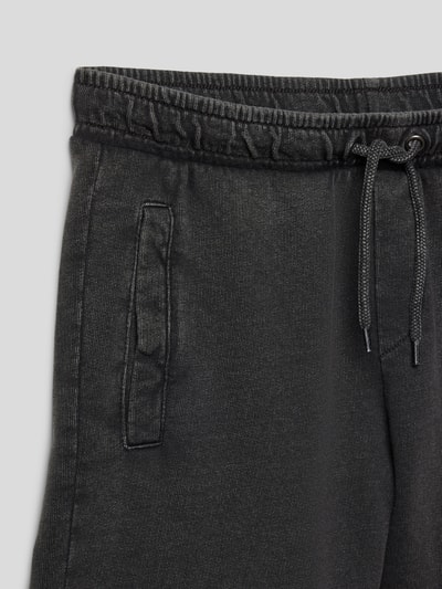 Jack & Jones Sweatshorts aus Baumwolle mit Eingrifftaschen Modell 'DUST' Black 2