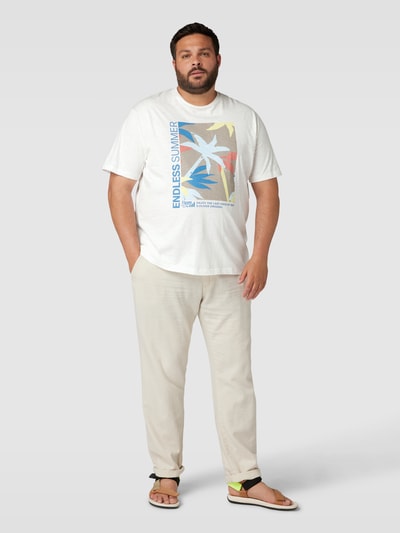 S.Oliver Plus T-shirt PLUS SIZE z nadrukiem z motywem Biały 1