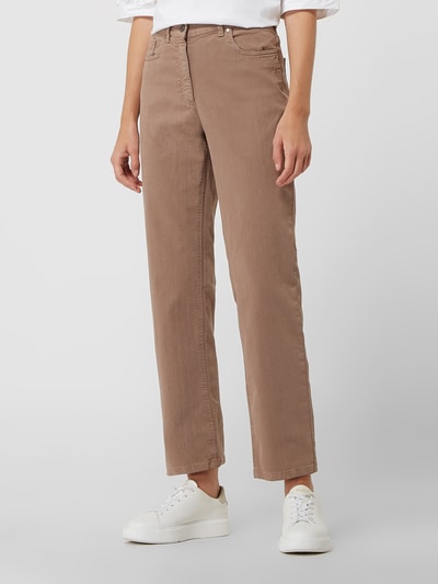 Zerres Comfort Fit Jeans mit Stretch-Anteil Modell 'Greta' Taupe 4