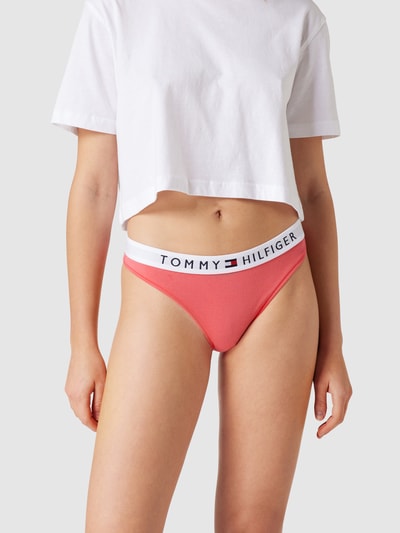 TOMMY HILFIGER String met logoband Felroze - 1