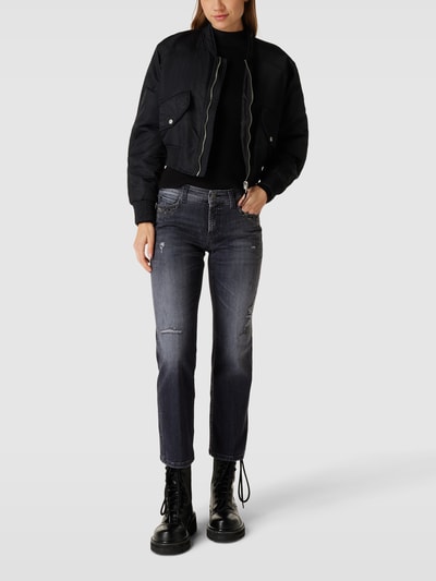 Cambio Jeans met siersteentjes, model 'PARIS' Zwart - 1