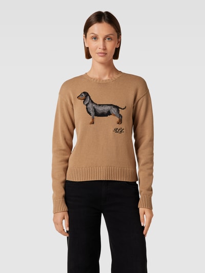 Lauren Ralph Lauren Strickpullover mit Logo-Stitching Camel 4
