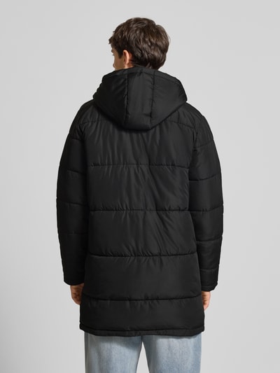 Blend Gewatteerde lange jas met klepzakken, model 'ONLGABI' Zwart - 5