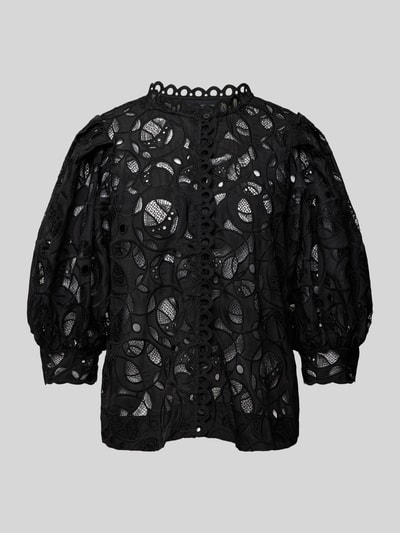 Copenhagen Muse Hemdblouse met kanten bekleding Zwart - 2