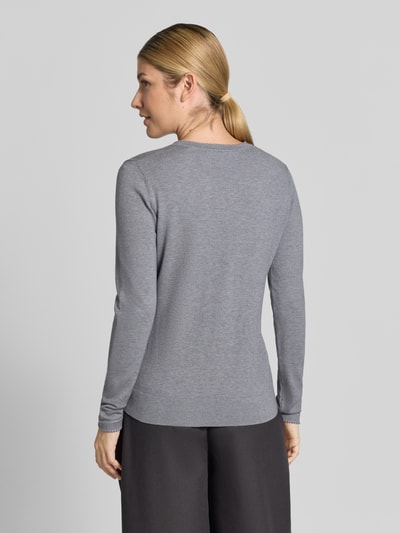 Christian Berg Woman Pullover aus Viskose-Mix mit V-Ausschnitt Silber Melange 5