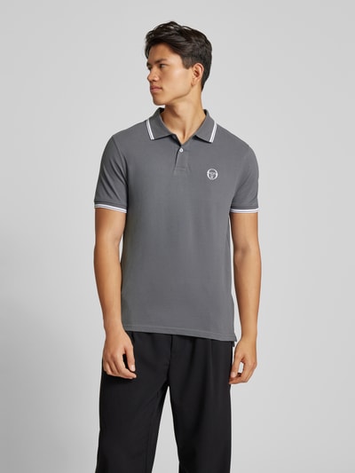 SERGIO TACCHINI Regular fit poloshirt met logostitching, model 'SERGIO' Lichtgrijs - 4