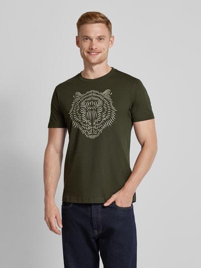 Antony Morato T-Shirt mit Motiv-Print Oliv 4