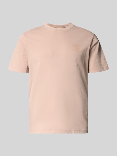 Produktfoto, T-Shirt mit Label-Print Modell 'FELIX' von Jack & Jones Premium in Beige, reine Baumwolle, Regular Fit, strukturierte Oberfläche