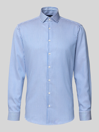 Christian Berg Men Regular fit zakelijk overhemd met haaikraag Koningsblauw - 2