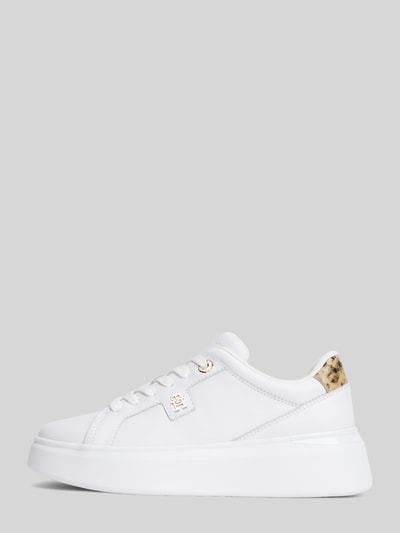 Tommy Hilfiger Sneaker aus echtem Leder mit Logo-Detail Weiss 2