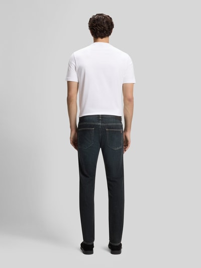 BOSS Orange Slim Fit Jeans aus Baumwoll-Mix im 5-Pocket-Design Dunkelblau 5