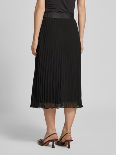 DKNY Midirock mit elastischem Label-Bund Black 5