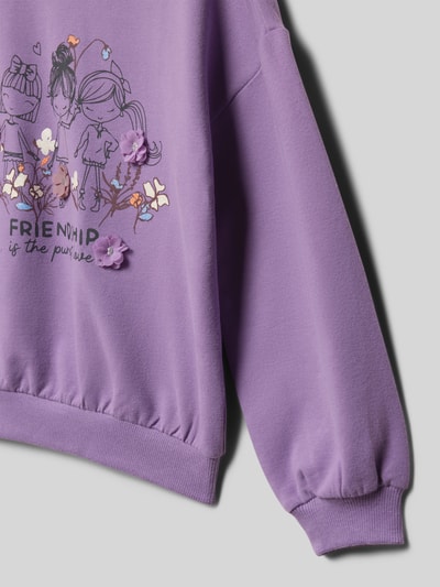 s.Oliver RED LABEL Regular Fit Sweatshirt aus Baumwoll-Mix Lavender 2