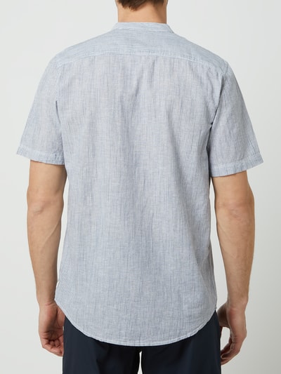 Lerros Regular fit linnen overhemd met katoen  Jeansblauw - 5