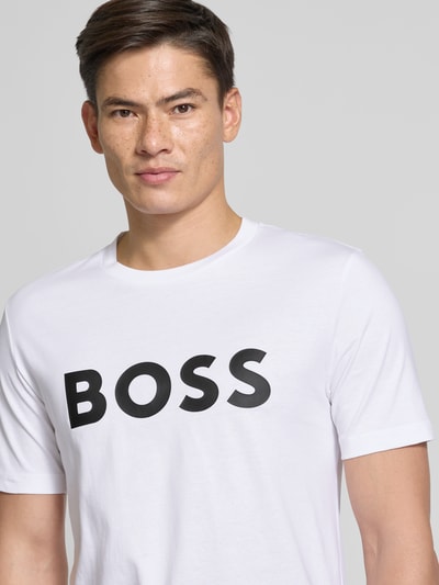BOSS Regular Fit T-Shirt aus reiner Baumwolle Weiss 3