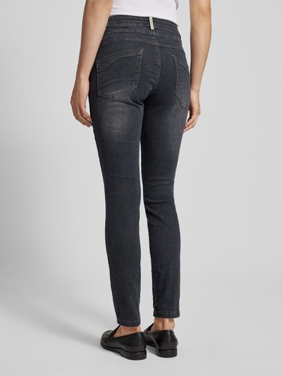 Buena Vista Slim fit jeans met labeldetail, model 'Florida' Donkergrijs - 5