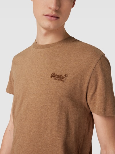 Superdry T-shirt met logostitching Petrol - 3