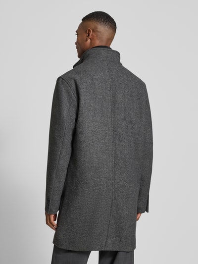 Jack & Jones Premium Lange jas van wolmix met opstaande kraag en steekzakken Middengrijs gemêleerd - 5