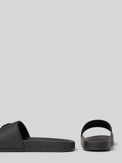 HUGO Badeschuhe mit Label Patch Modell 'TIMEIN_SLID_PHHW' Black 2
