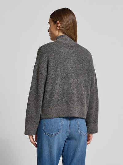 Selected Femme Loose Fit Cardigan aus Woll-Mix Modell 'SIA' Dunkelgrau 5