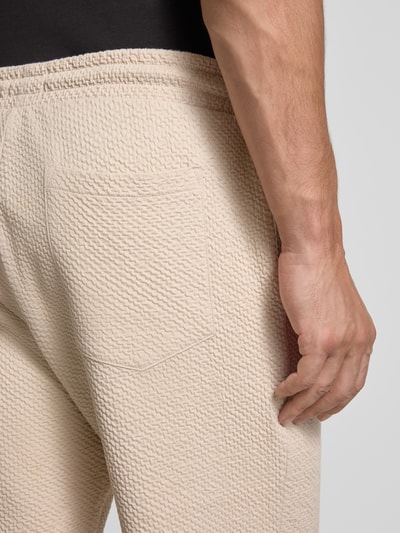 MCNEAL Relaxed Fit Sweatshorts mit Strukturmuster Sand 3