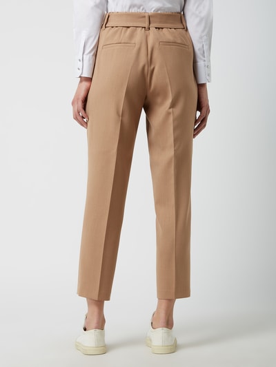 s.Oliver BLACK LABEL Bundfaltenhose mit verkürztem Bein und Stretch-Anteil Camel Melange 5