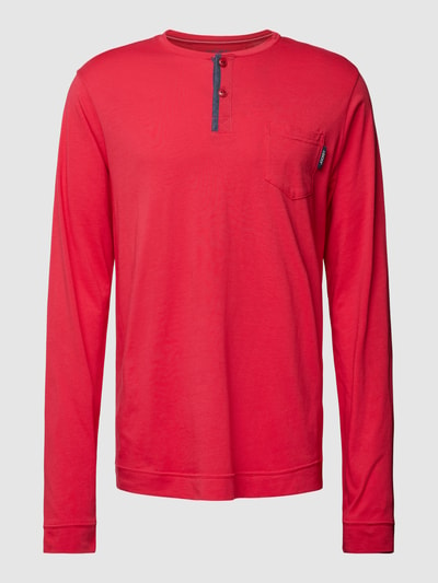 Jockey Longsleeve mit kurzer Knopfleiste Modell 'Night & Day' Rot 2