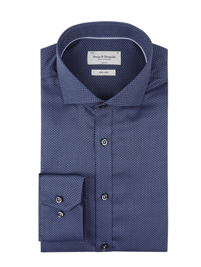 Bruun & Stengade Slim fit zakelijk overhemd van katoen Marineblauw - 2