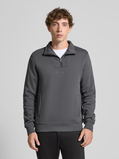 CHAMPION Sweatshirt mit Stehkragen und Reißverschluss Anthrazit 4