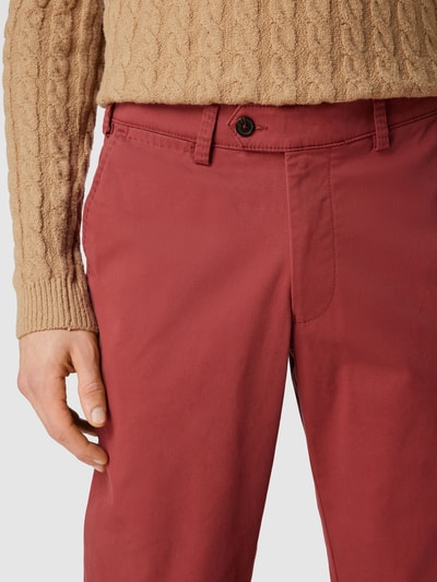 Christian Berg Men Straight Fit Chino mit Stretch-Anteil Rostrot 3