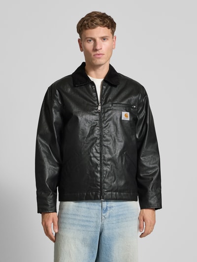 Carhartt Work In Progress Kurtka z kieszenią na piersi i detalem z logo model ‘DEAN’ Czarny 4