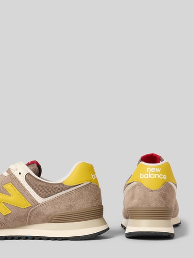 New Balance Sneaker aus Leder-Textil-Mix Modell '574' Hellbraun 2