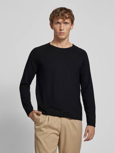 Drykorn Gebreide pullover met ronde hals, model 'Tilion' Metallic zwart - 4