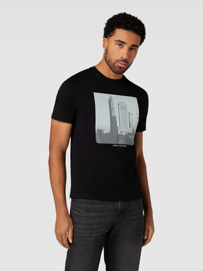 ARMANI EXCHANGE T-shirt met motiefprint Zwart - 4