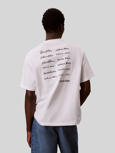 Calvin Klein Jeans Relaxed Fit T-Shirt aus reiner Baumwolle Weiss 5