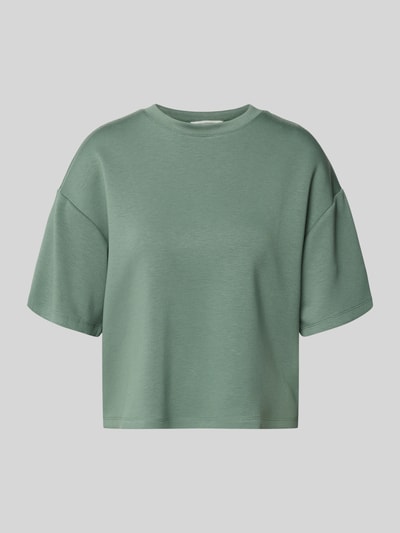 Productfoto, Boxy Fit Sweatshirt uit viscosemix met 1/2-mouw van MSCH Copenhagen, model Nilda Ima, ronde hals, stretch, groen