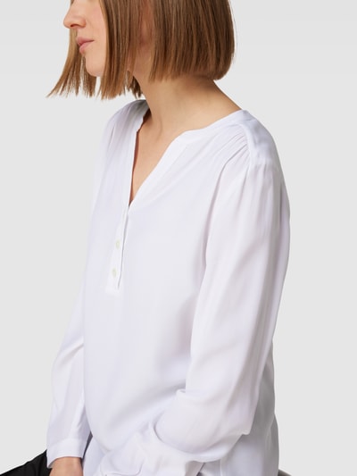 Seidensticker Bluse aus reiner Viskose mit V-Ausschnitt Weiss 3